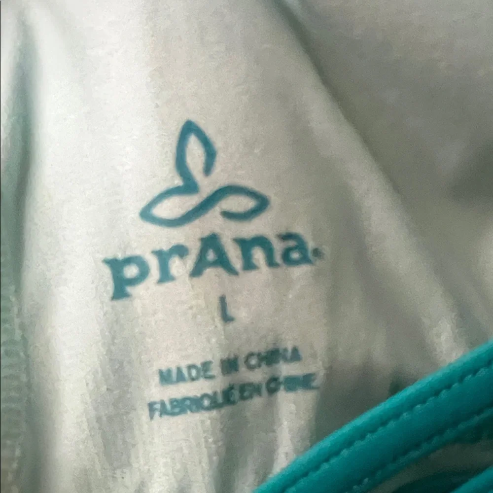 Prana Teal and Cream Patterned One Piece Swimsuit - Picture 2 of 8